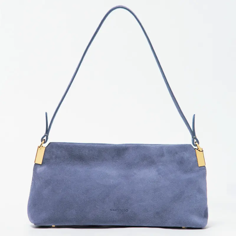 MAESTOSO マエストソ AURORA BAGUETTE スエード ショルダーバッグ