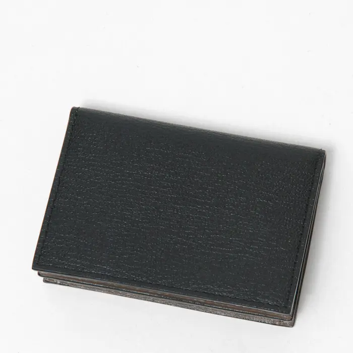 L'arcobaleno ラルコバレーノ ゴートレザー カードケース BLACK/GREY