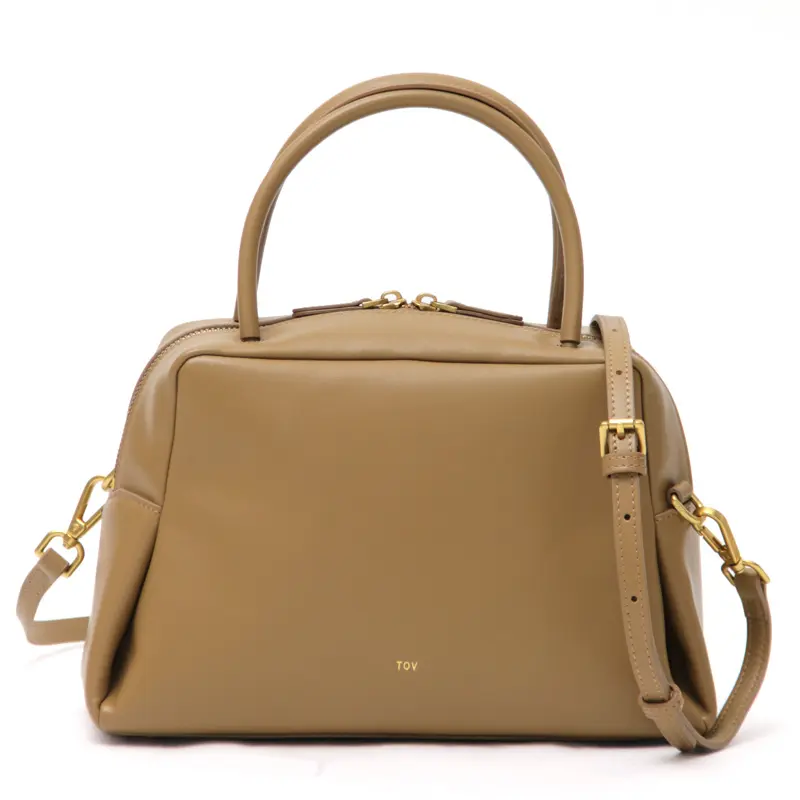 TOV トーヴ PETAL レザー 2wayボストンバッグ (M) キャメル