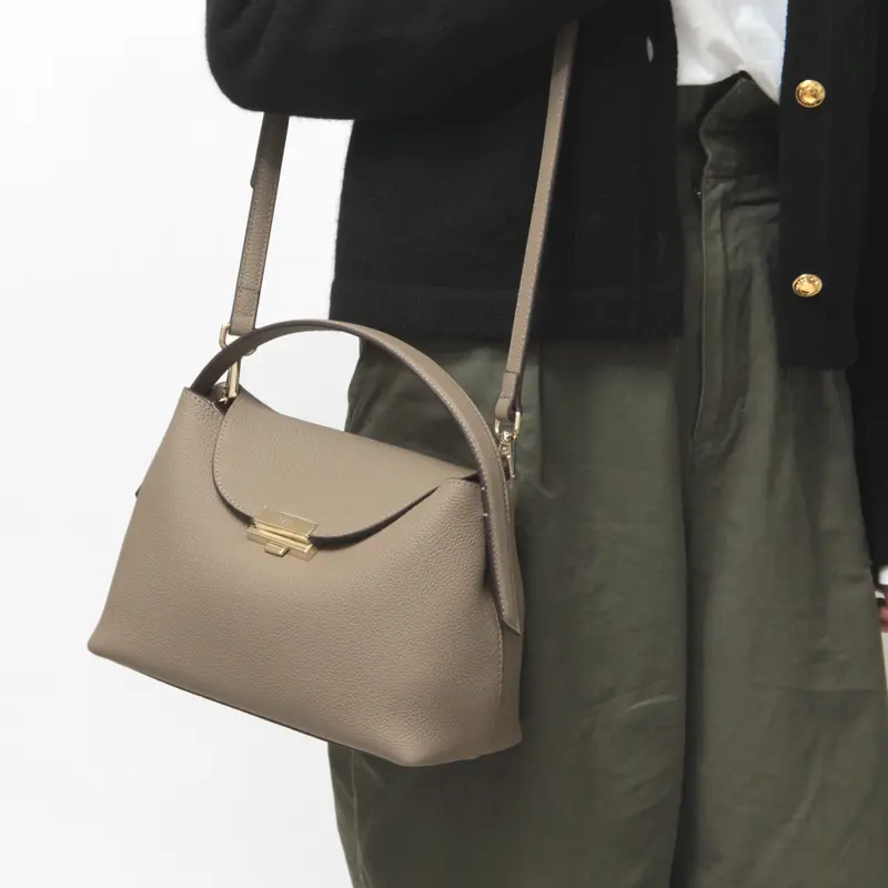 PUNTI. プンティ MAGNOLIA シュリンクレザー 2way ハンドバッグ HAND HAZEL