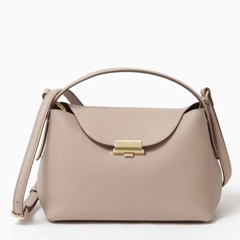 PUNTI. プンティ MAGNOLIA シュリンクレザー 2way ハンドバッグ HAND PINK BEIGE