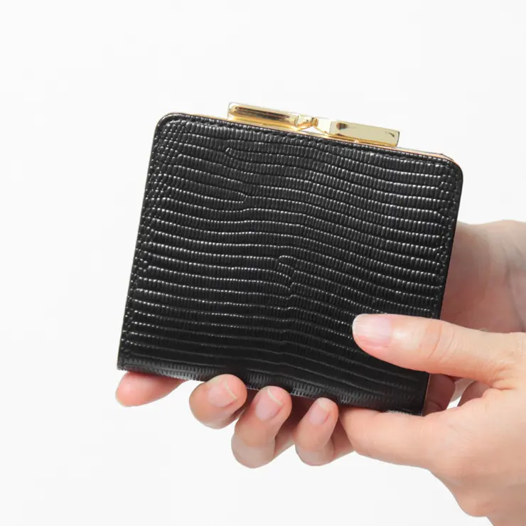 TOPKAPI トプカピ LUCIA ルチア リザード型押し がま口 二つ折り財布