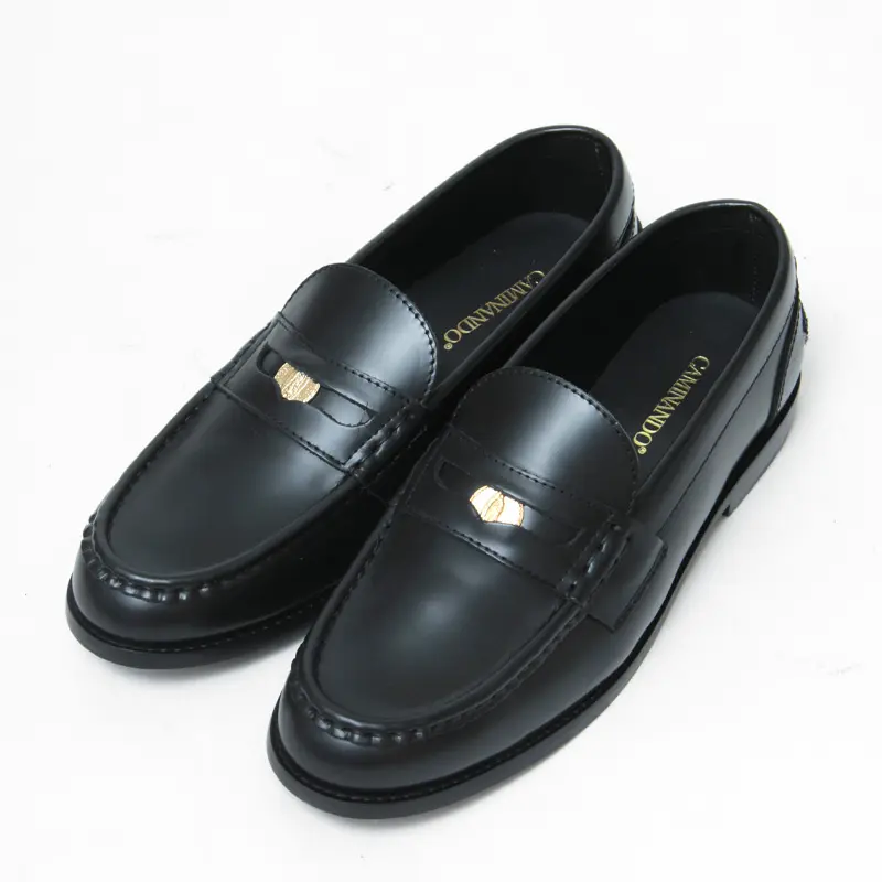 CAMINANDO カミナンド アーモンドトゥ ペニーローファー ALMOND TOE PENNY LOAFERS BLACK