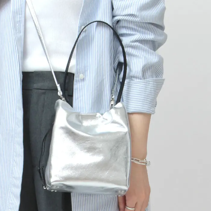 TESSEN CREATION テッセンクリエーション BASIC POUCH S ラムレザー 2wayハンドバッグ