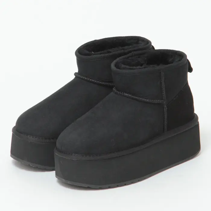 Stinger Micro Flatform 厚底 ムートン ブーツ