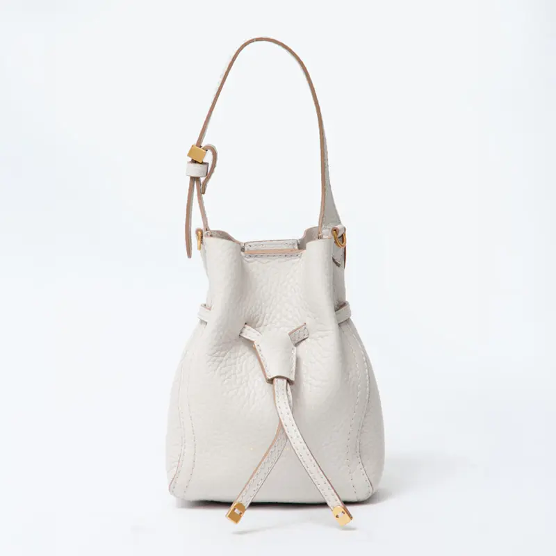 SIENNA（シエナ） レザー 2way 巾着 ハンドバッグ (S)