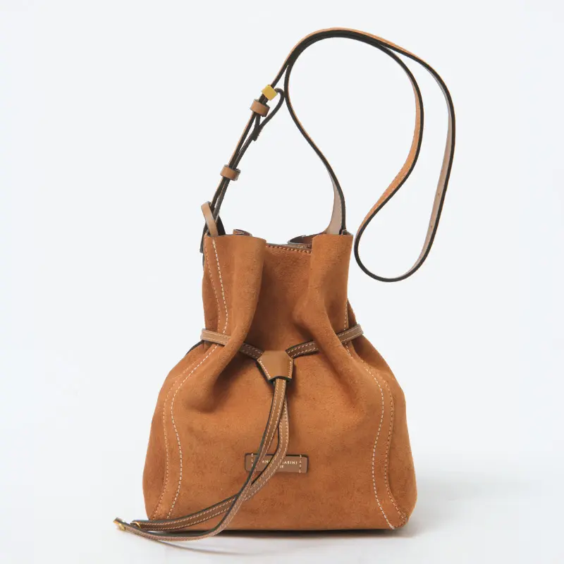 SIENNA（シエナ） レザー 巾着 ショルダーバッグ (M)