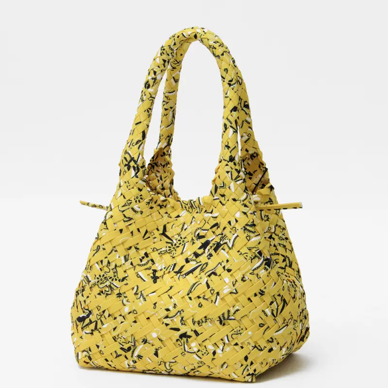 FEEL AND TASTE フィールアンドテイスト weaving プリントメッシュ トートバッグ YELLOW