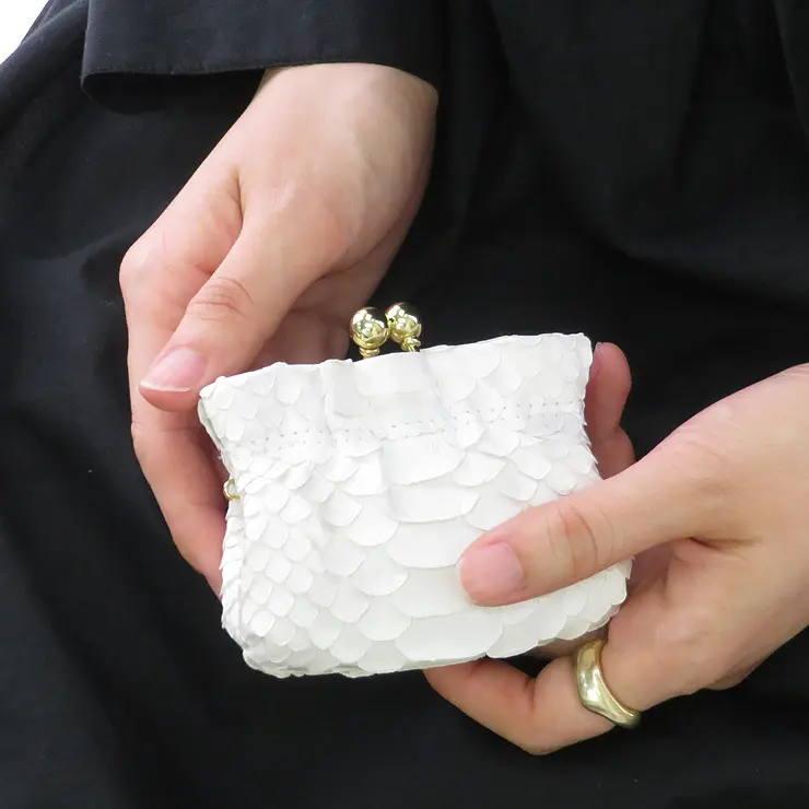 Bran python がま口 小銭入れ (M)