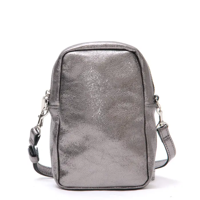 ikot イコット レザー 縦型 ポシェット SILVER