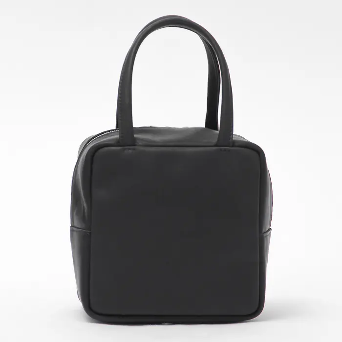 MORMYRUS モルミルス グロスレザー キューブ トートバッグ ≪9月中≫BLACK