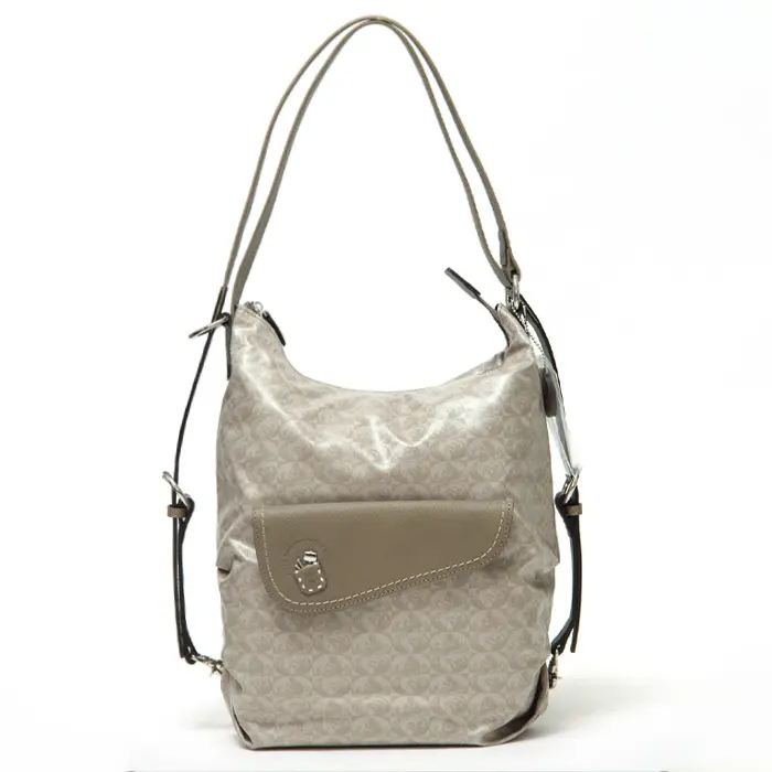 PELLE BORSA ペレボルサ Alive モノグラムジャガード 3way ショルダーバッグ グレージュ