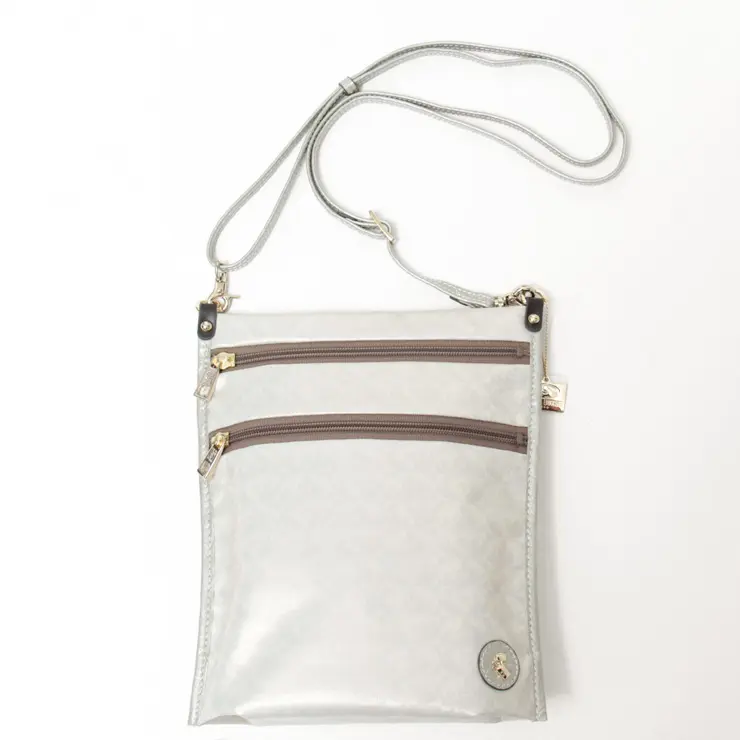 PELLE BORSA ペレボルサ Alive  モノグラムジャガード  ショルダーバッグ シャンパンゴールド