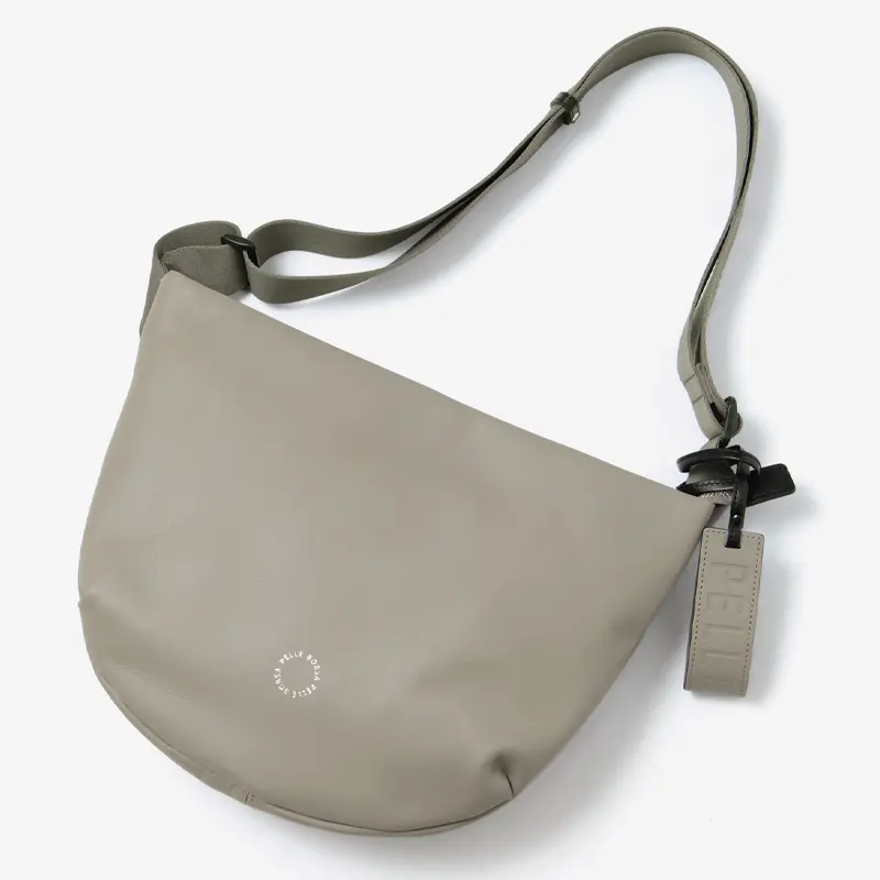 PELLE BORSA ペレボルサ Cheers Leather カウレザー ラウンドショルダー トープ