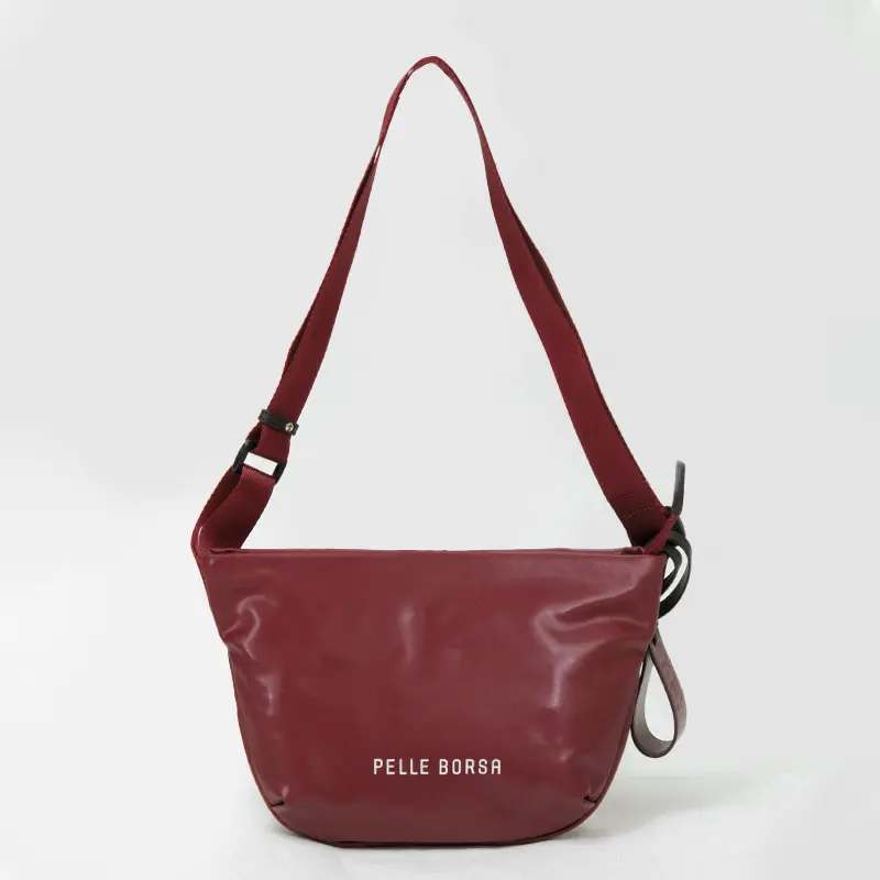 PELLE BORSA ペレボルサ チアーズ コンパクト ラウンドショルダーバッグ 4686 マルーン