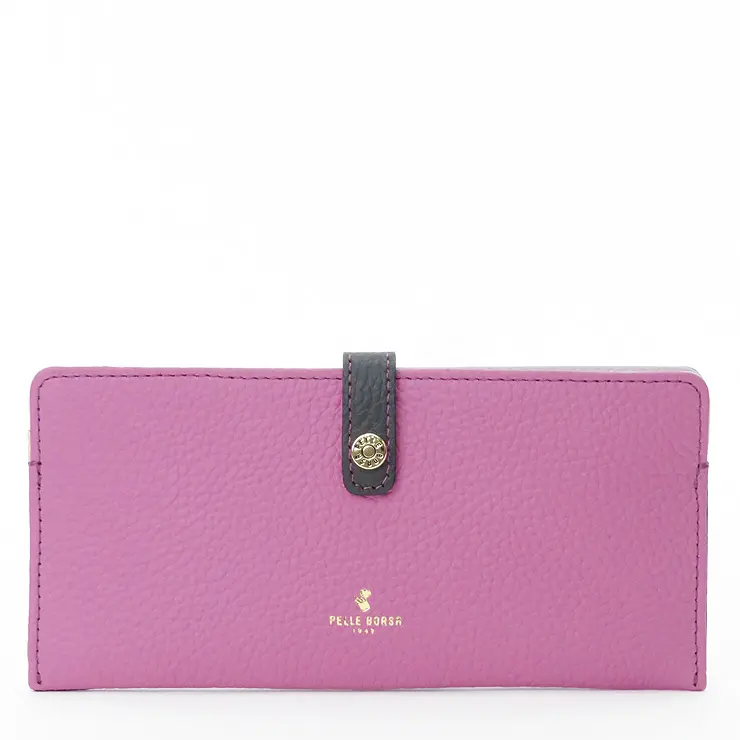 PELLE BORSA ペレボルサ レネットグッズ シュリンクレザー スリムウォレット 4707 モーヴ