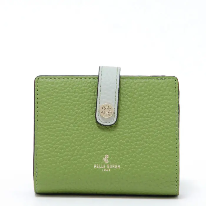 PELLE BORSA ペレボルサ レネットグッズ シュリンクレザー 二つ折り財布 4761 グリーン