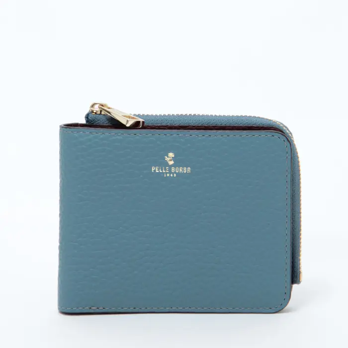 Reinetto Goods  型押しシュリンク L字ファスナー 二つ折り財布
