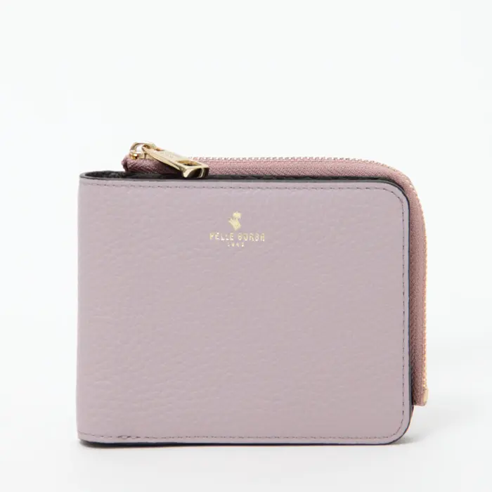 Reinetto Goods  型押しシュリンク L字ファスナー 二つ折り財布