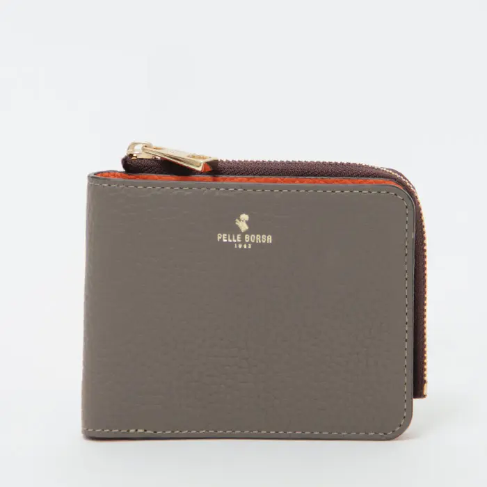 Reinetto Goods  型押しシュリンク L字ファスナー 二つ折り財布