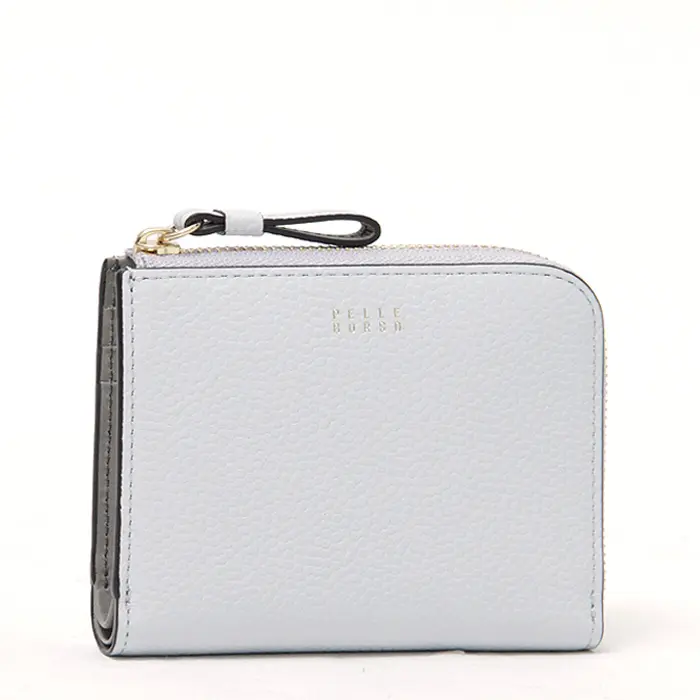 PELLE BORSA ペレボルサ フィーネグッズ L字ファスナー 二つ折り財布 5444 アイスグレー