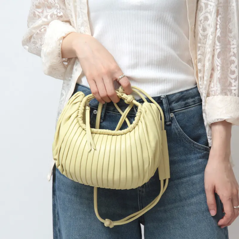 BOGKI ボクギ RIPPLE シープスキン 2way ショルダーバッグ LEMON BUTTER