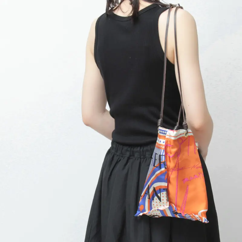 manipuri マニプリ リバーシブルプリントトートバッグ SCARF BAG S