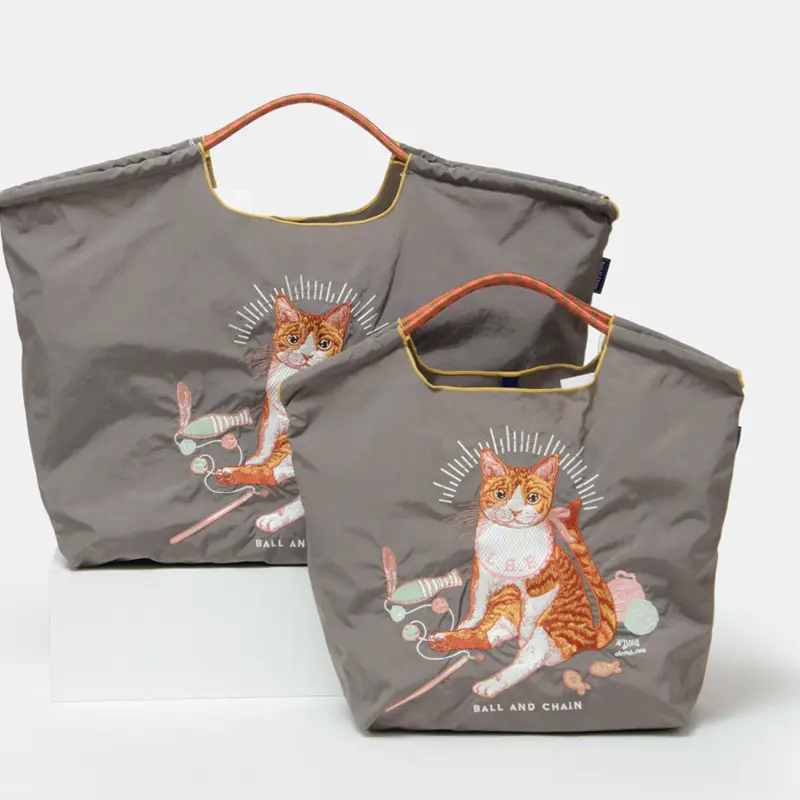 BALL＆CHAIN ボールアンドチェーン D[di:] BABY CAT (ベイビーキャット)  エコバッグ (M) (L) グレー