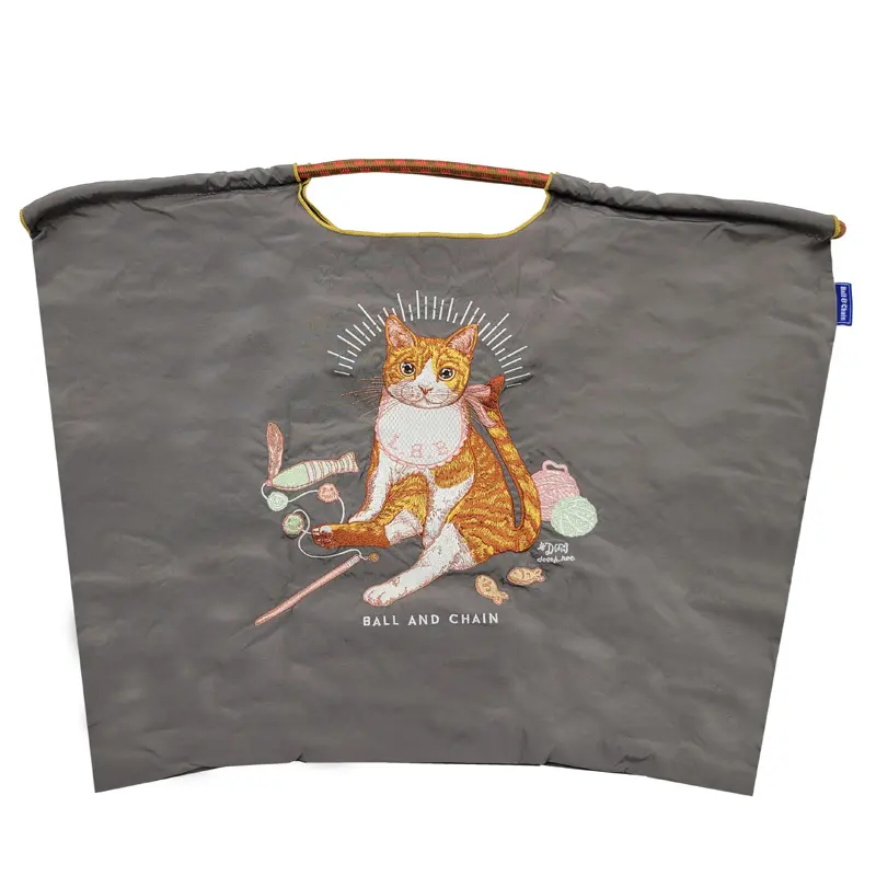 D[di:] BABY CAT (ベイビーキャット)  エコバッグ (M) (L) グレー