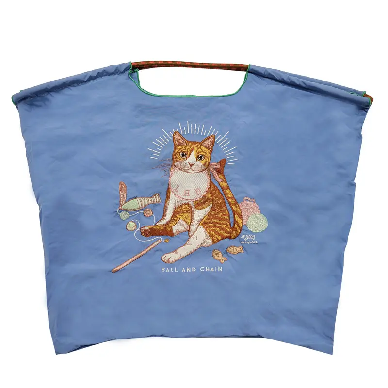 BALL＆CHAIN ボールアンドチェーン D[di:] BABY CAT (ベイビーキャット) エコバッグ (M) (L) ゼニスブルー L