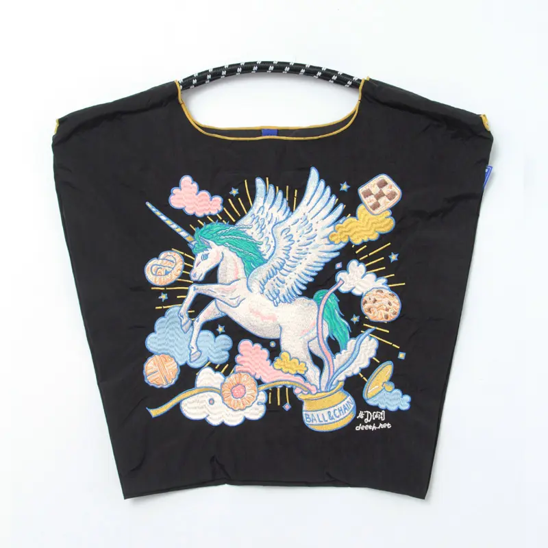 D[di:] UNICORN（ユニコーン）エコバッグ (M) (L) ブラック