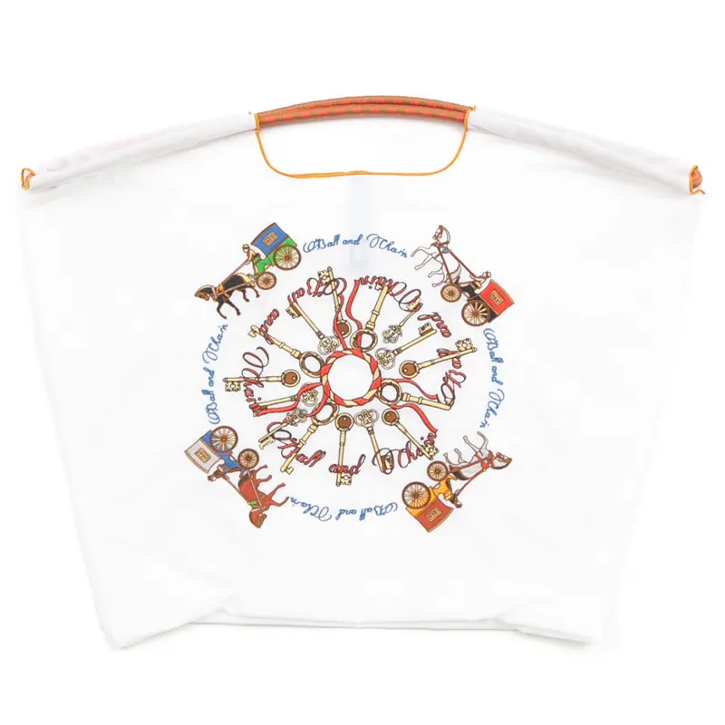 KEY & CARRIAGE (キー&キャレッジ) エコバッグ (M) (L) ホワイト