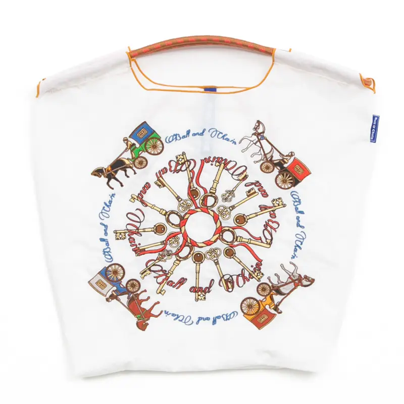 KEY & CARRIAGE (キー&キャレッジ) エコバッグ (M) (L) ホワイト