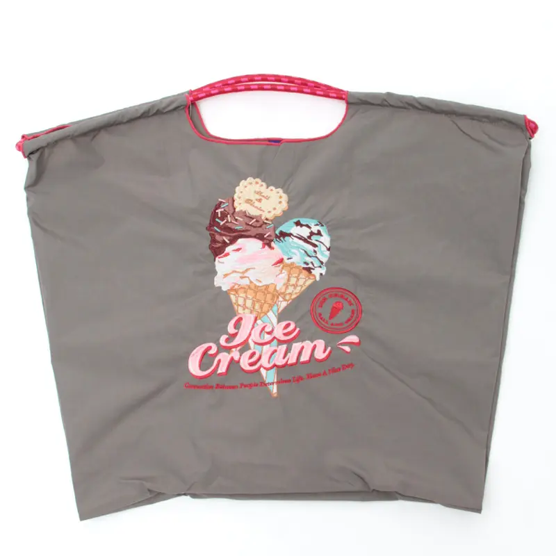 ICE CREAM(アイスクリーム) エコバッグ (M) (L) グレー