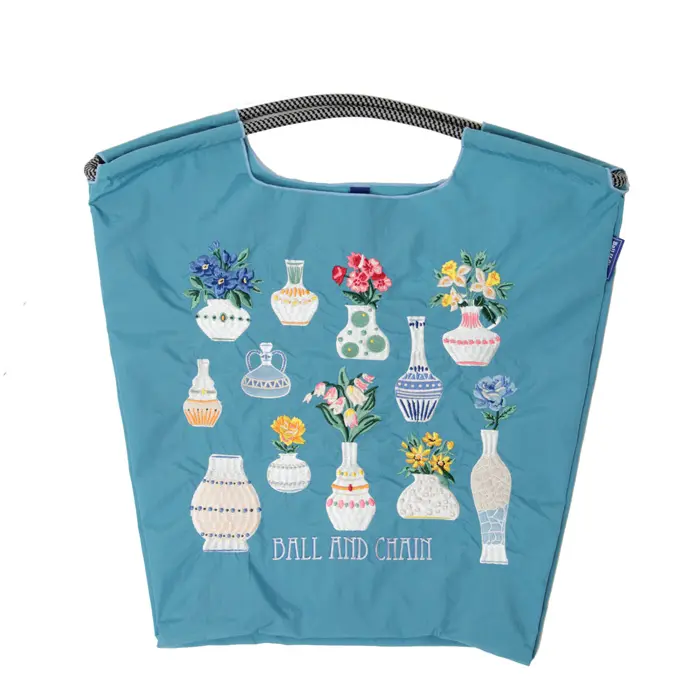 BALL＆CHAIN ボールアンドチェーン Flower Vase(フラワーベース) エコバッグ (M) (L) ターコイズ