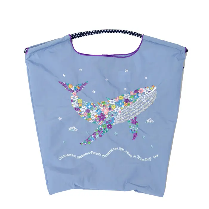 BALL＆CHAIN ボールアンドチェーン Flower Whale(フラワーホエール) エコバッグ (M) (L) ゼニスブルー