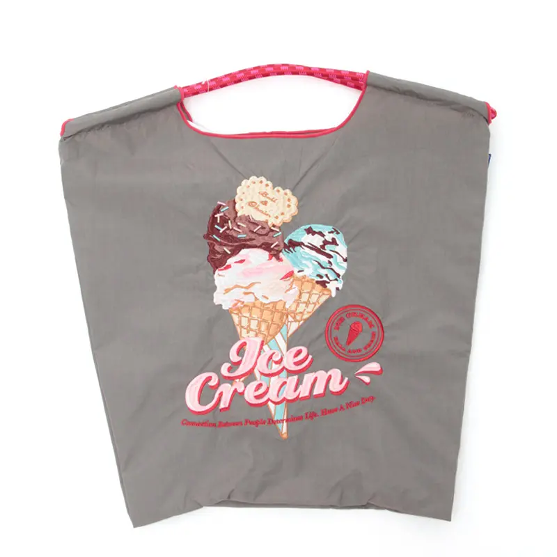 ICE CREAM(アイスクリーム) エコバッグ (M) (L) グレー