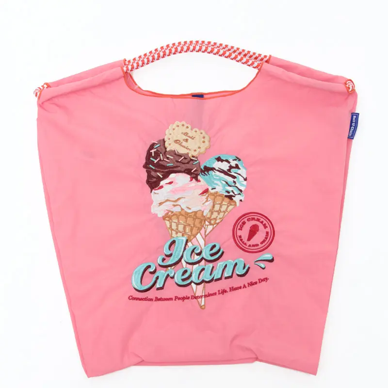 BALL＆CHAIN ボールアンドチェーン ICE CREAM(アイスクリーム) エコバッグ (M) (L) ピンク