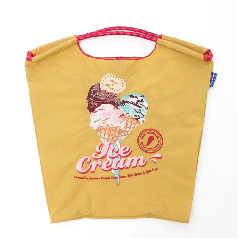 BALL＆CHAIN ボールアンドチェーン ICE CREAM(アイスクリーム) エコバッグ (M) (L) イエロー