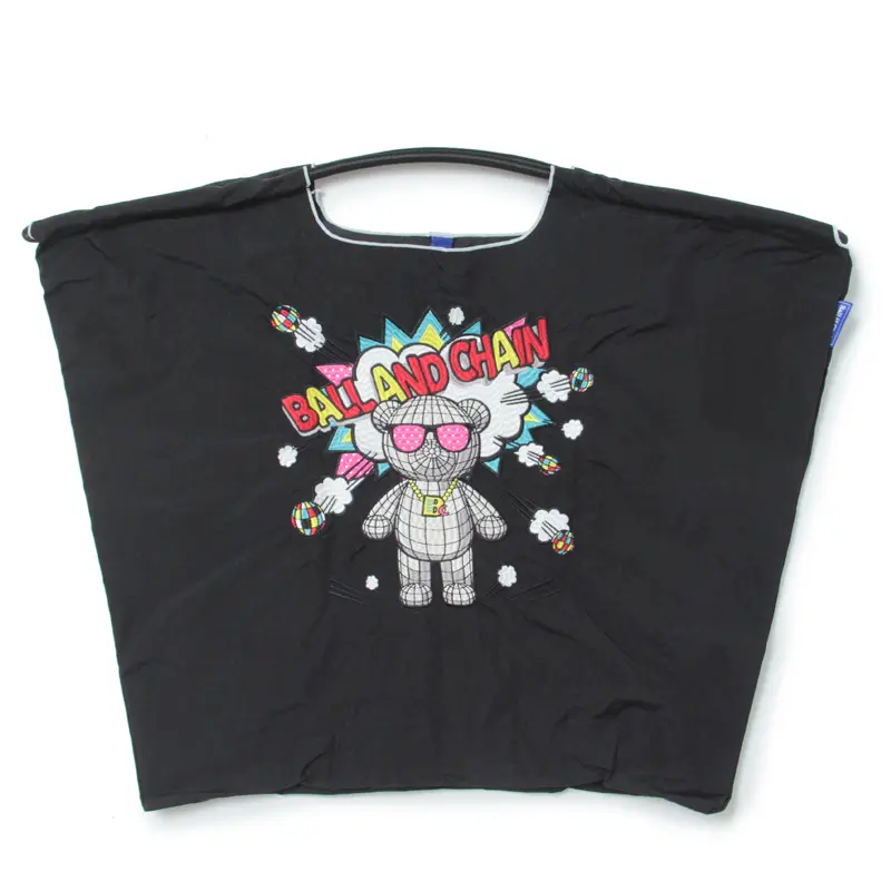 BALL＆CHAIN ボールアンドチェーン KUMA BOOM（クマブーム）エコバッグ (M) (L) ブラック L