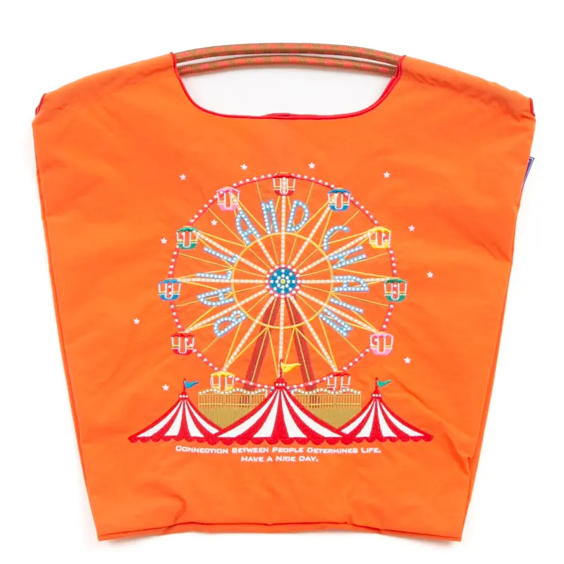 FERRIS WHEEL (フェリスウィール) エコバッグ (M) (L) オレンジ