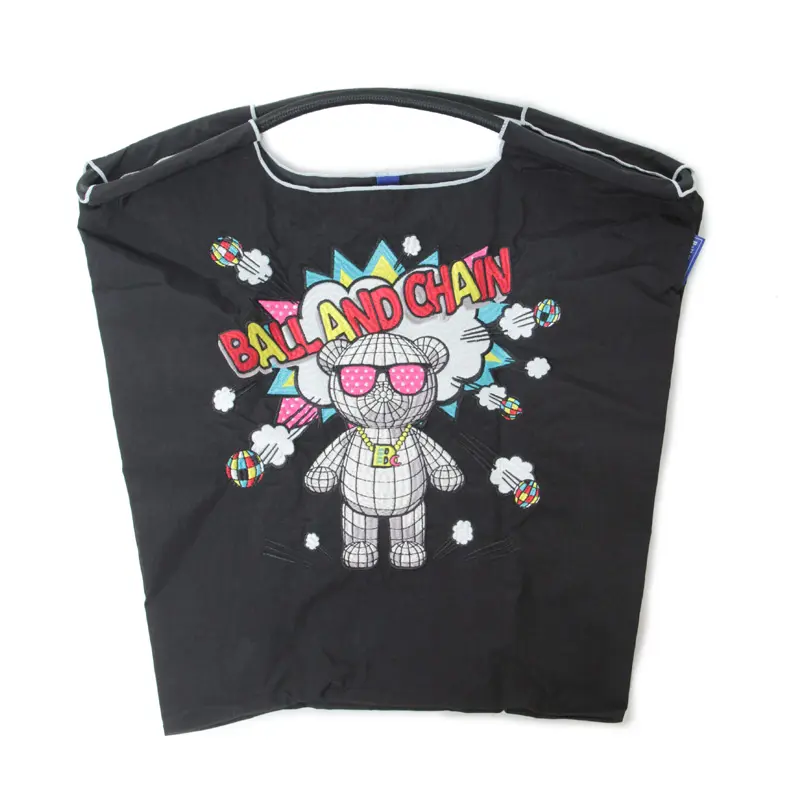 KUMA BOOM（クマブーム）エコバッグ (M) (L) ブラック