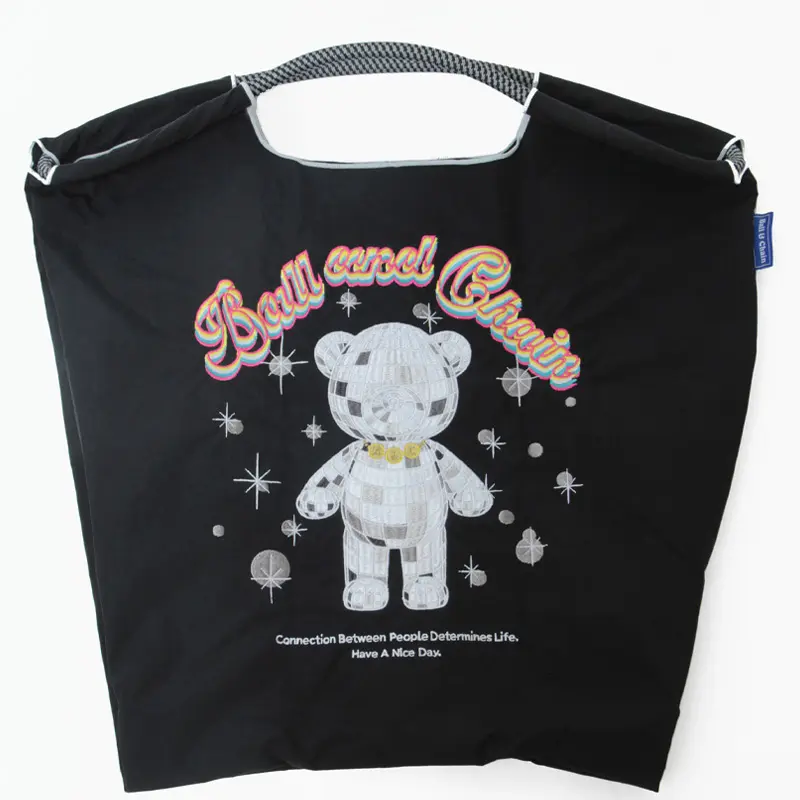 MIRROR BALL BEAR (ミラーボールベア) エコバッグ (M) (L) ブラック