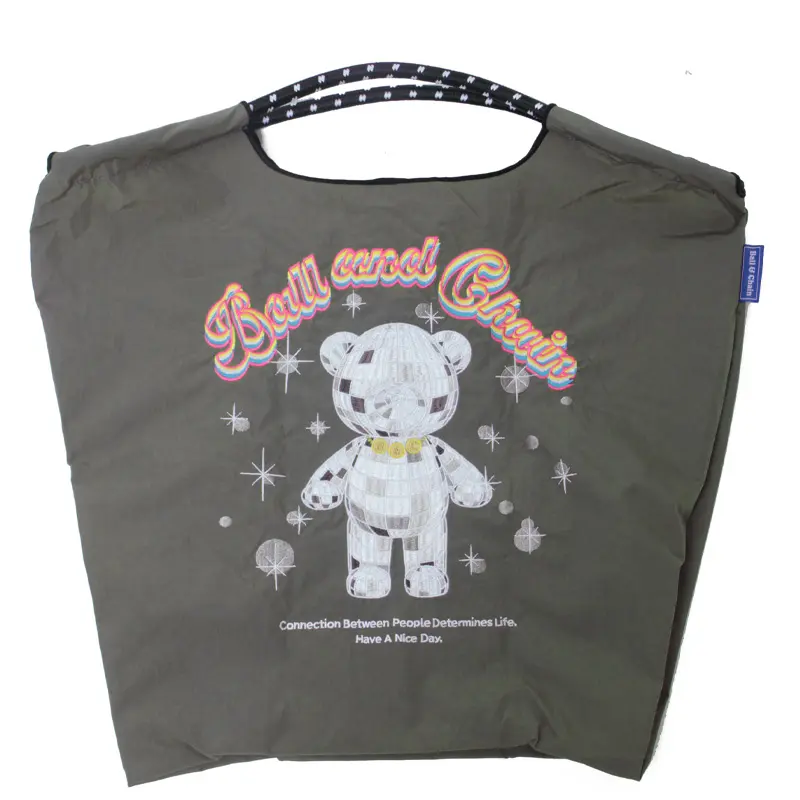 MIRROR BALL BEAR (ミラーボールベア) エコバッグ (M) (L) グレー