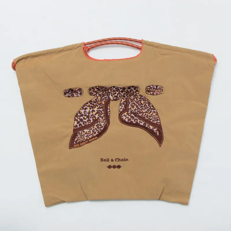 SCARF LEOPARD  (スカーフレオパード) エコバッグ (M) (L) ベージュ