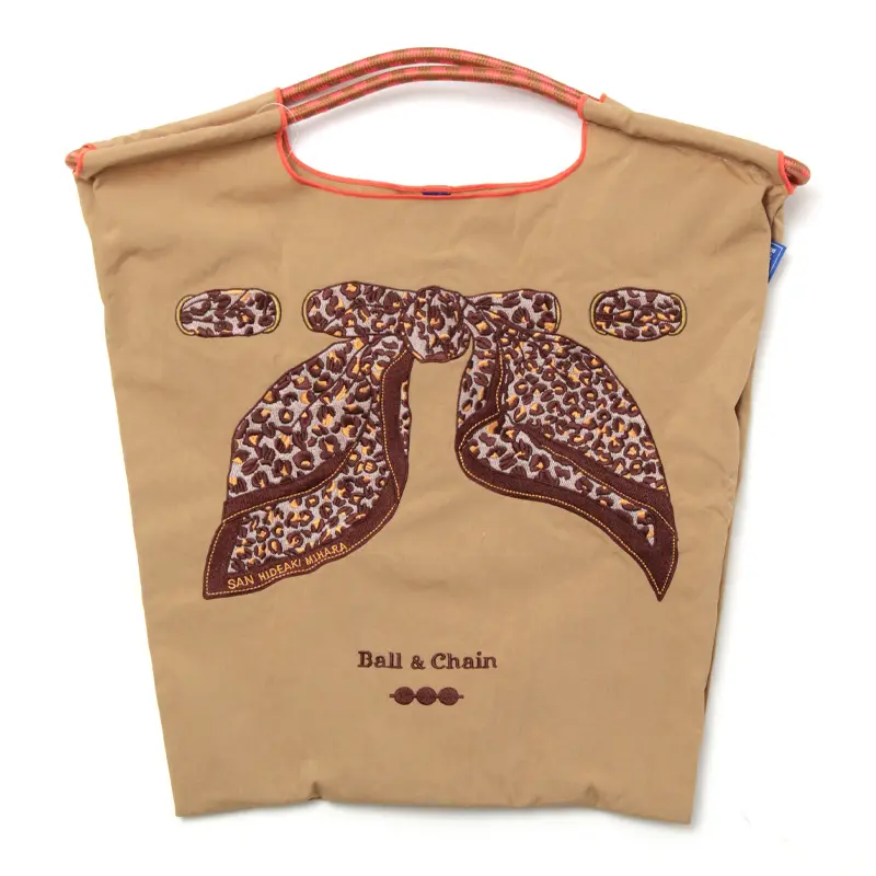 SCARF LEOPARD  (スカーフレオパード) エコバッグ (M) (L) ベージュ
