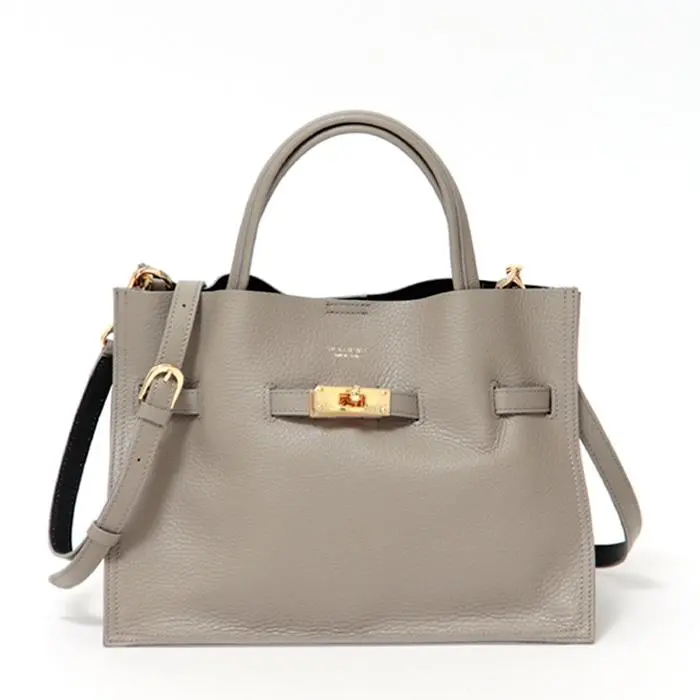 VIOLAd'ORO ヴィオラドーロ TRERO 1496 レザー 2way トート(M) V-1496 ≪6月初≫ライトトープ