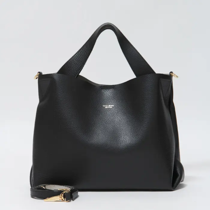 VIOLAd'ORO ヴィオラドーロ TRERO レザー 2way トートバッグ(M) v-1506 ブラック