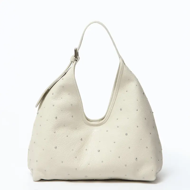 Alma スタッズ付き レザー ハンドバッグ (M)