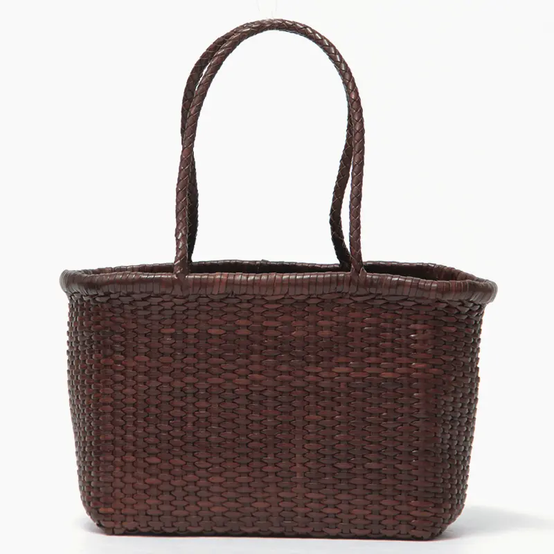 B WEAVE BASKET SMALL レザー メッシュ トートバッグ
